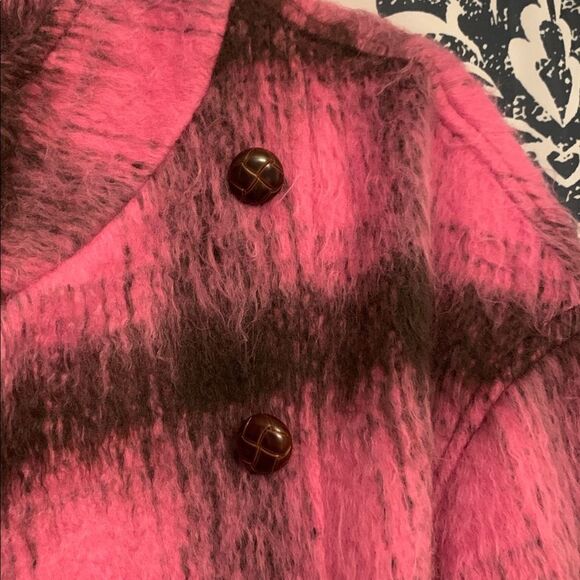 Greylin Reggie Brush Plaid Jacket Fuchsia Size XS - Picture 3 of 6